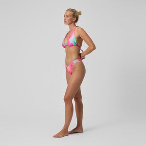 Bas de bikini Femme FLU3NTE Scoop imprimé rose/corail