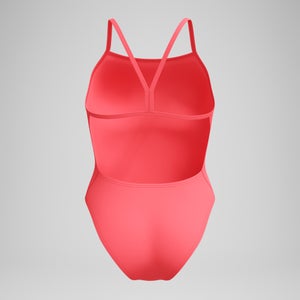 Women's Solid V-Back One Piece Orange