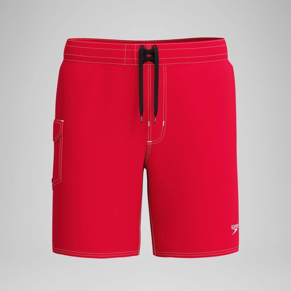 Men's Solid The Lookout Boardshort 18" Red