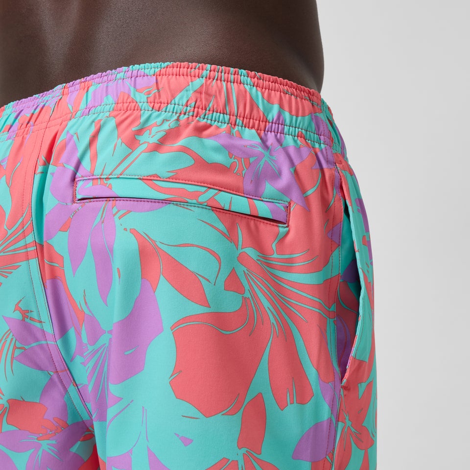 Short de bain Redondo Edge imprimé 35 cm, hommes, rose/orange
