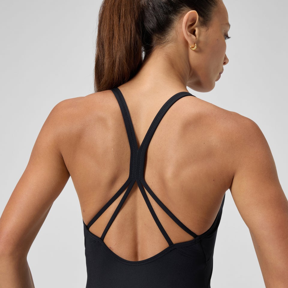 SPEEDO CONSERVATIVE DBL STRAP 1 PC BLACK