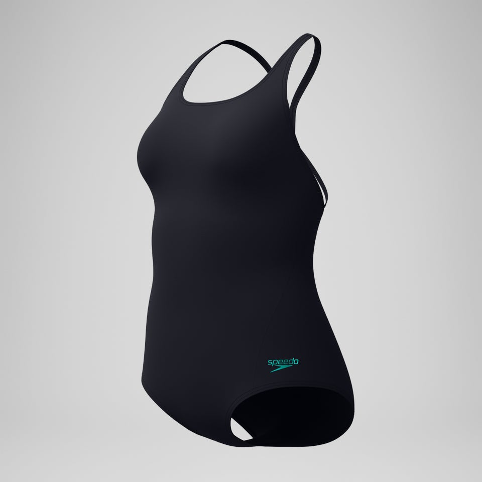 SPEEDO CONSERVATIVE DBL STRAP 1 PC BLACK