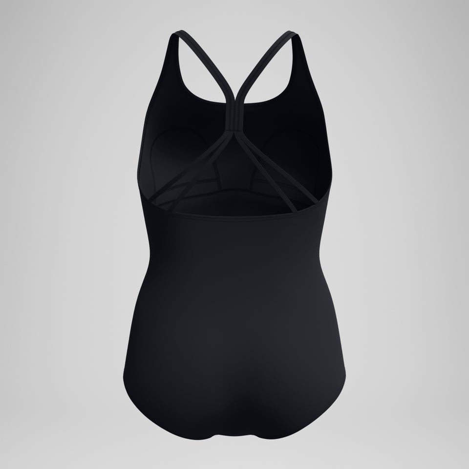 SPEEDO CONSERVATIVE DBL STRAP 1 PC BLACK