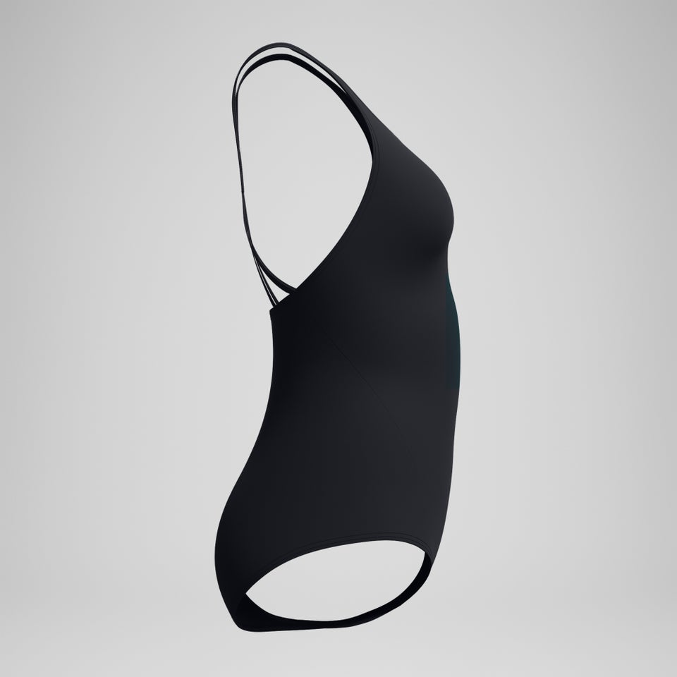 SPEEDO CONSERVATIVE DBL STRAP 1 PC BLACK