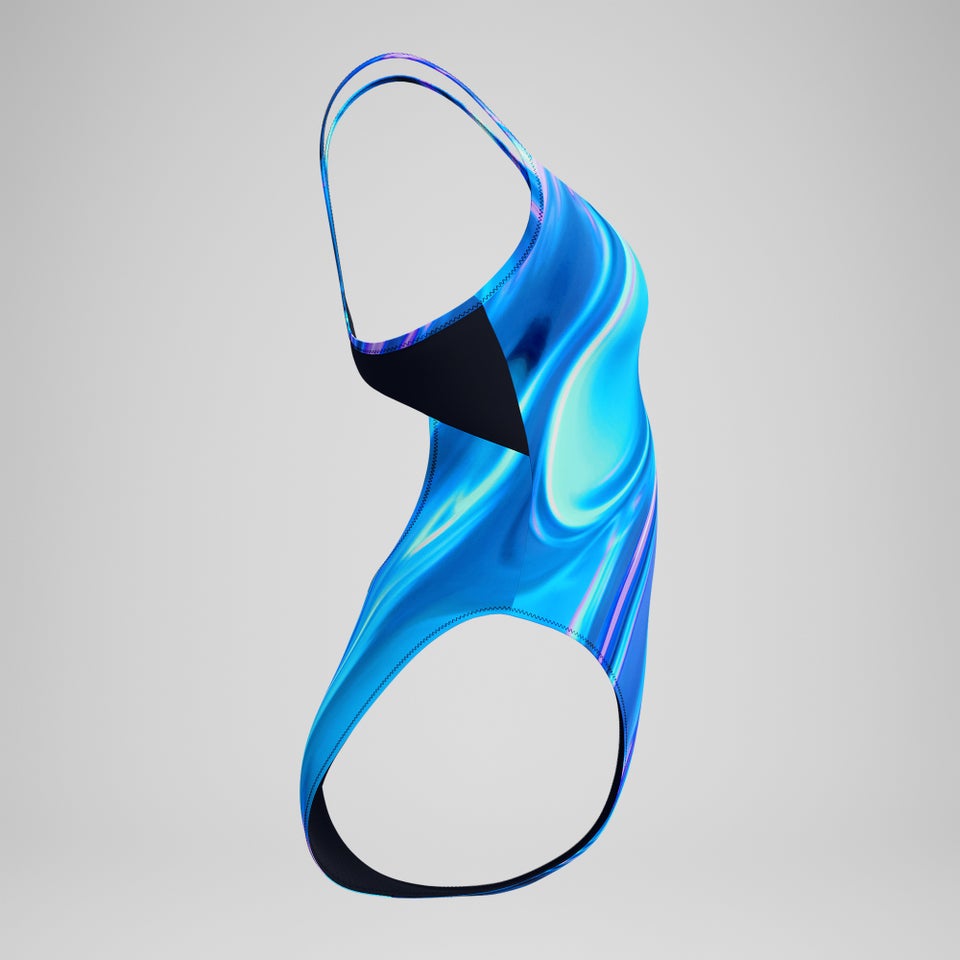 Women's Printed Racerback One Piece Blue/Purple