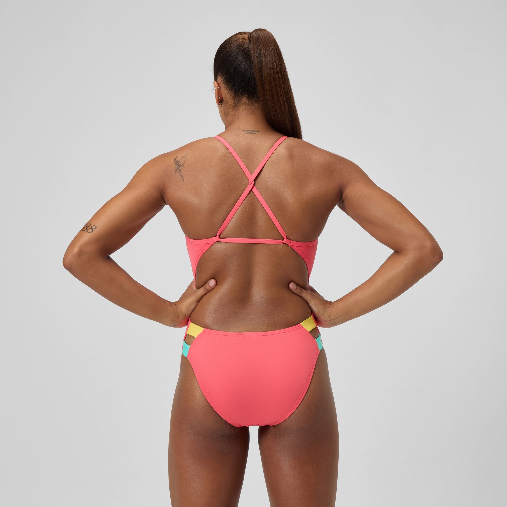 スピード speedo TWISTED ALL IN ONE Sports SP breath (SFW02530) Women's Solid Twist Back One Piece Orange | Speedo USA