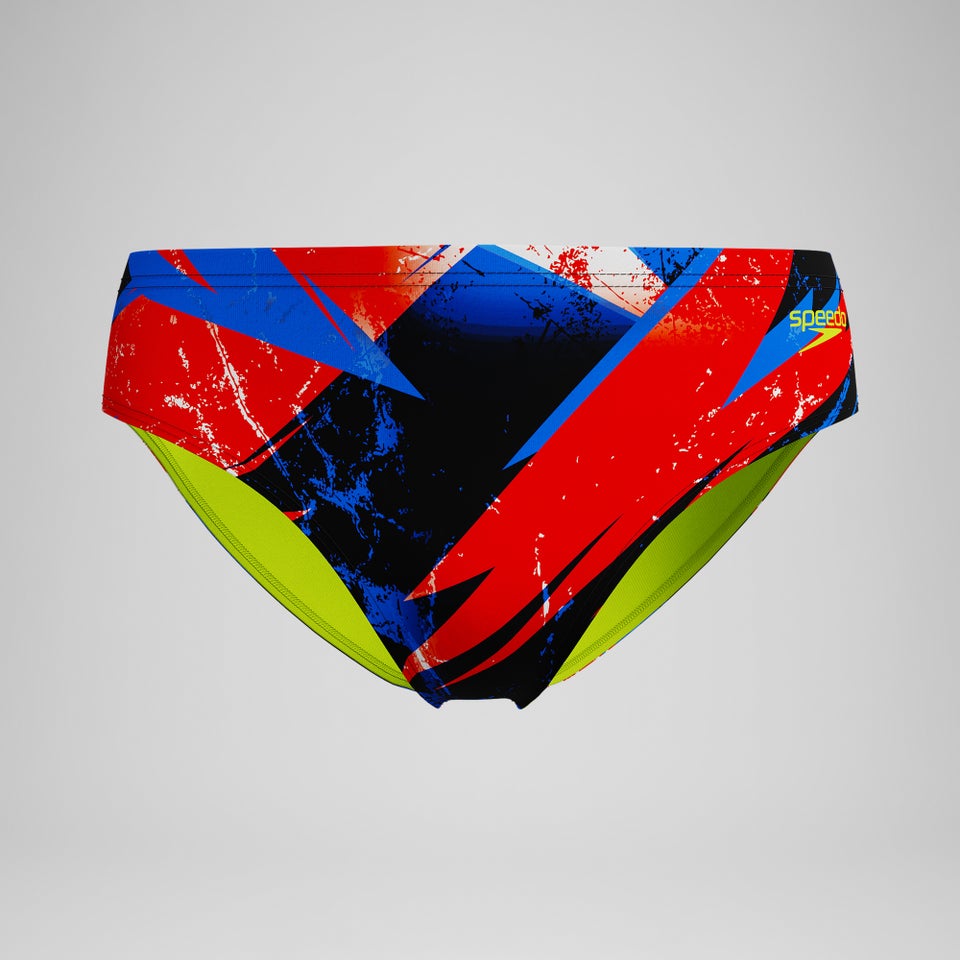 Boys Bolted Brief Red/Blue