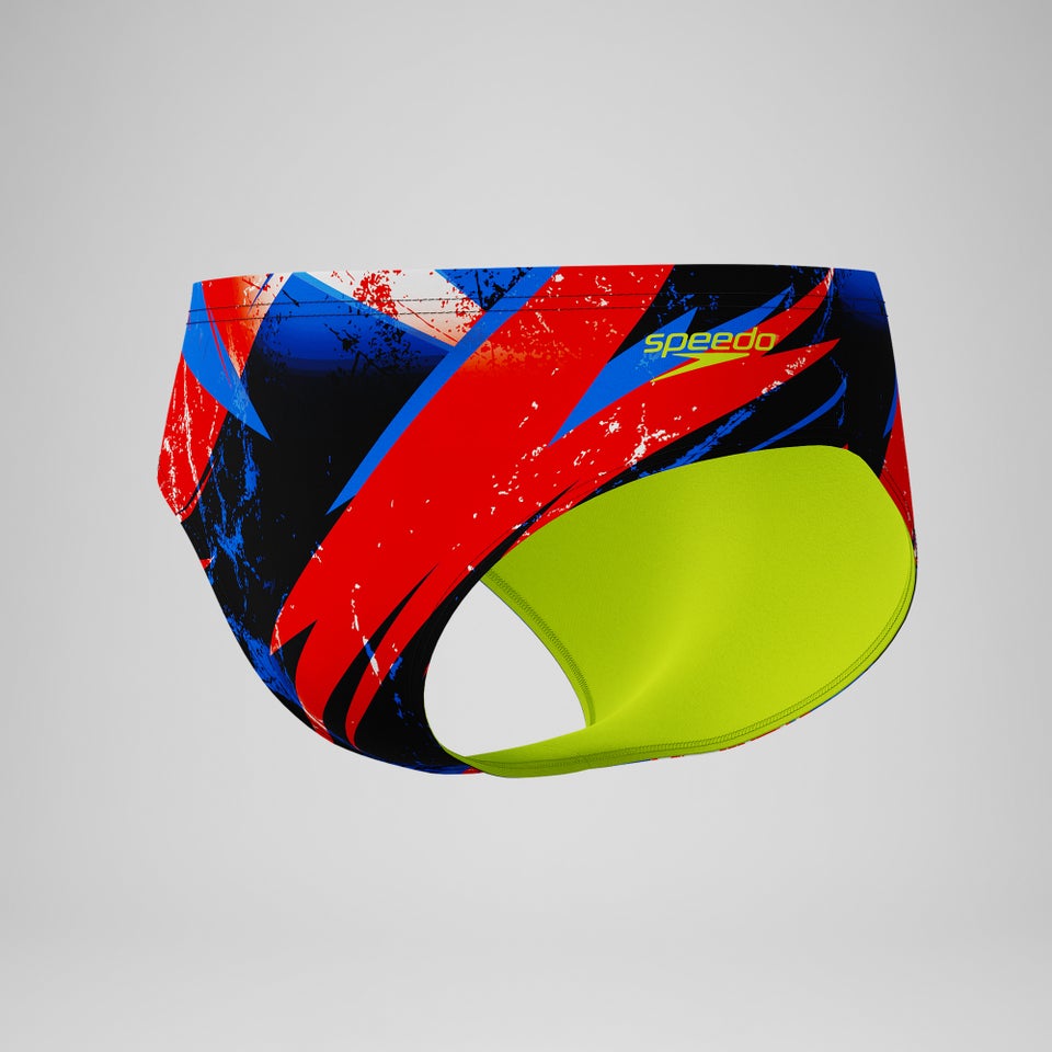 Boys Bolted Brief Red/Blue