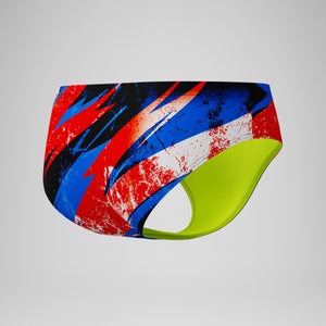 Boys Bolted Brief Red/Blue
