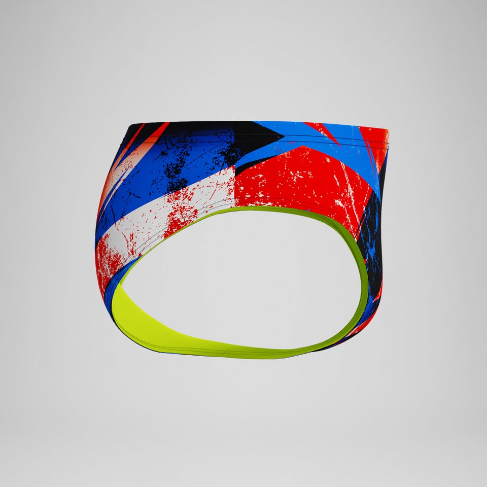 Boys Bolted Brief Red/Blue