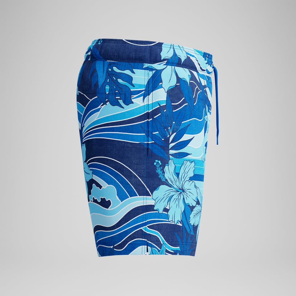 Men's Printed 16'' Redondo Edge Swim Shorts Navy/Blue
