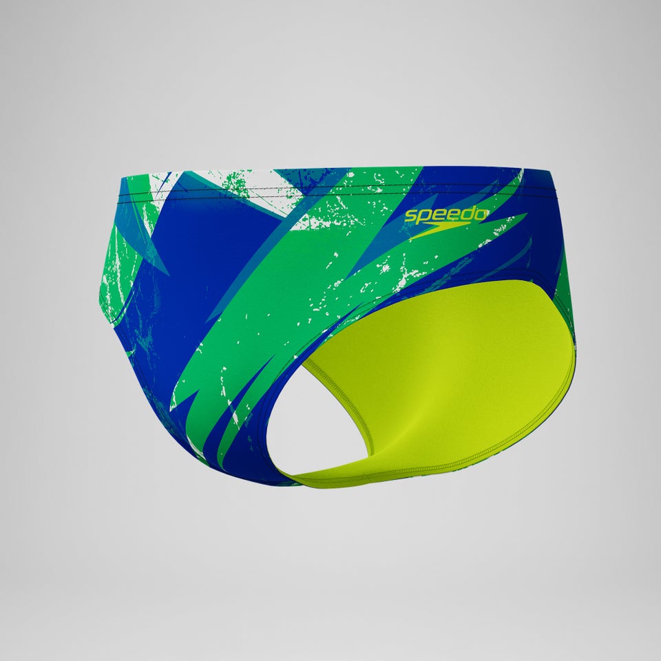 Boys Bolted Brief Green/Blue
