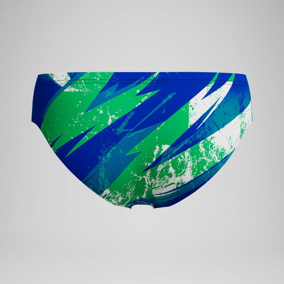 Boys Bolted Brief Green/Blue