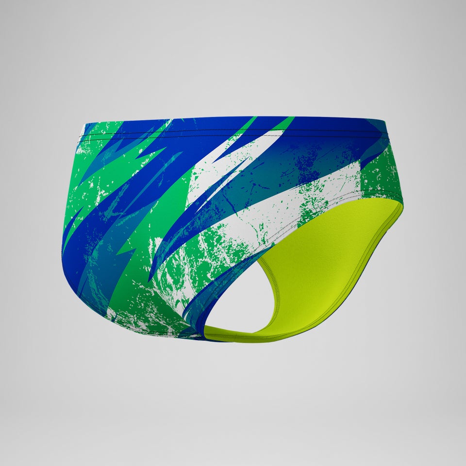 Boys Bolted Brief Green/Blue