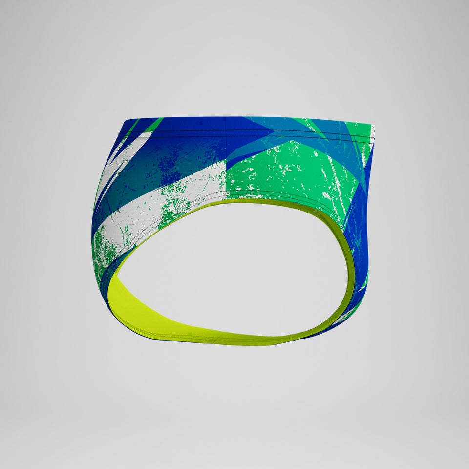 Boys Bolted Brief Green/Blue