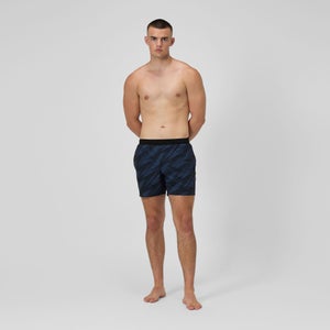 Lookout Bedruckte Badeshorts 40 cm Schwarz/Grau für Herren