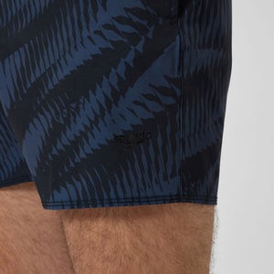 Lookout Bedruckte Badeshorts 40 cm Schwarz/Grau für Herren