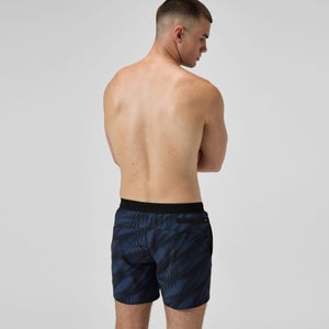 Lookout Bedruckte Badeshorts 40 cm Schwarz/Grau für Herren