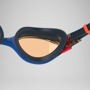 Lunettes de bain Adulte Biofuse bleu marine/orange