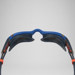 Lunettes de bain Adulte Biofuse bleu marine/orange
