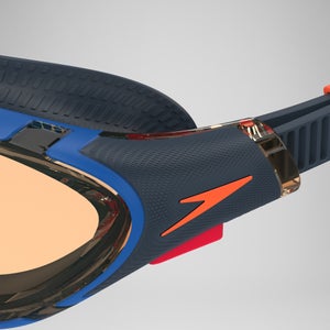 Lunettes de bain Adulte Biofuse bleu marine/orange