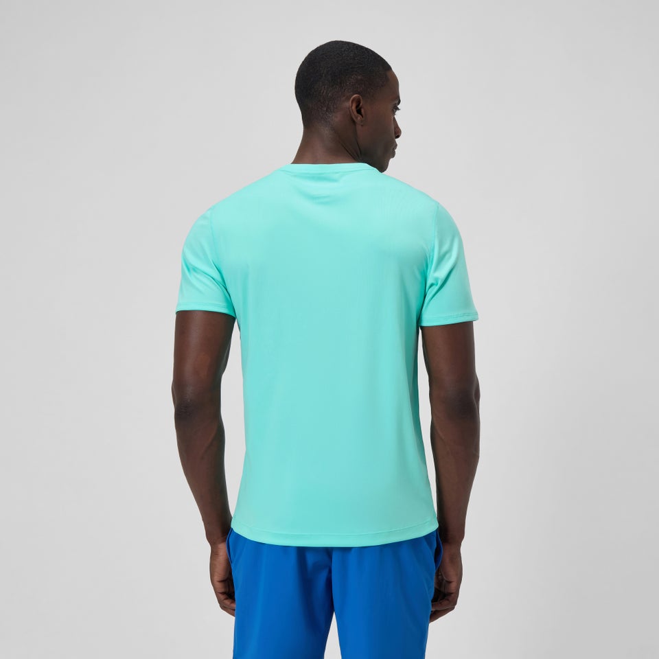 Men's Graphic Short Sleeve Rashguard Light Blue