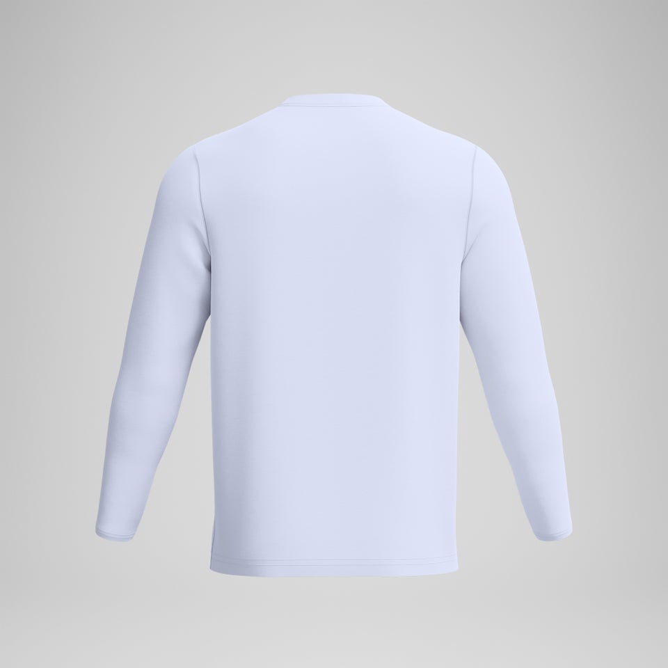 Maillot dermoprotecteur manches longues à motif graphique pour hommes, blanc