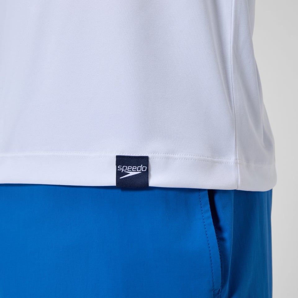 Maillot dermoprotecteur manches longues à motif graphique pour hommes, blanc