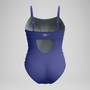 SPEEDO ADJSTBL SOLID SHIRRED 1 PC BLUE