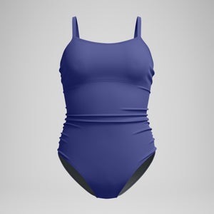 SPEEDO ADJSTBL SOLID SHIRRED 1 PC BLUE