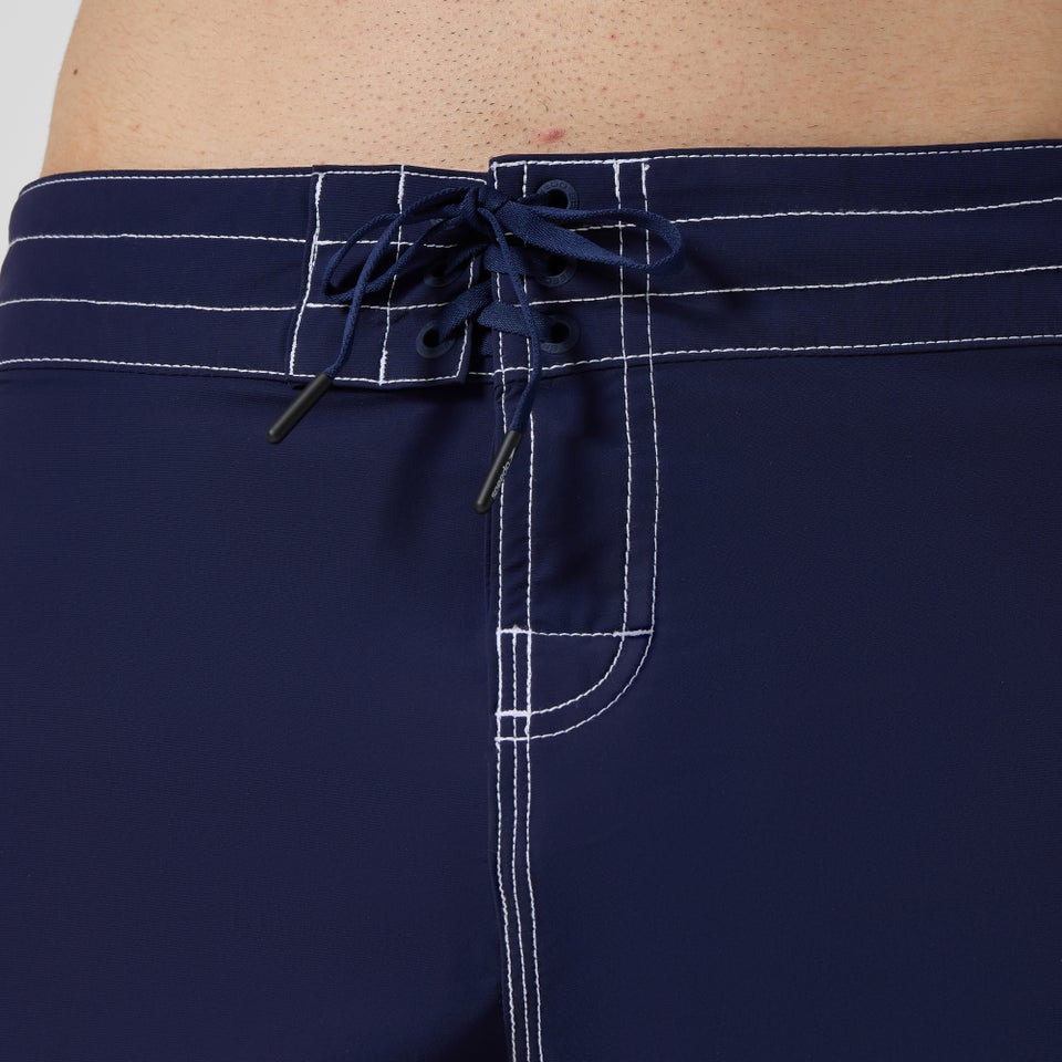 Short de bain long Homme Lookout 45 cm uni bleu marine