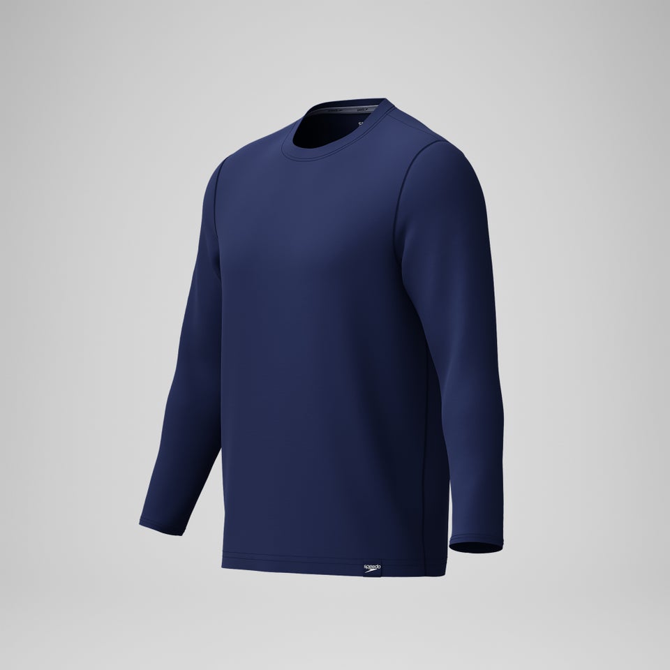 Maillot dermoprotecteur manches longues à motif graphique pour hommes, bleu marine