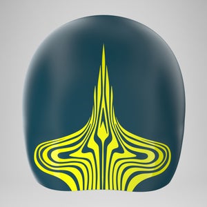 Fastskin Badekappe Petrol/Gelb für Erwachsene