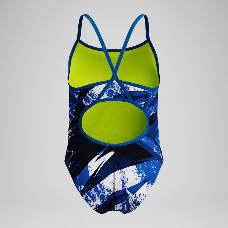 Girls Bolted Flyback One Piece Blue