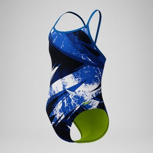 Girls Bolted Flyback One Piece Blue