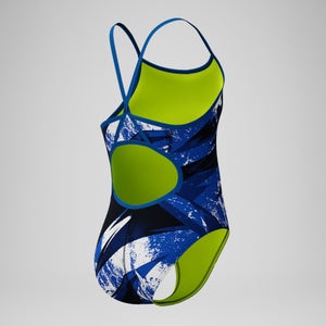 Girls Bolted Flyback One Piece Blue