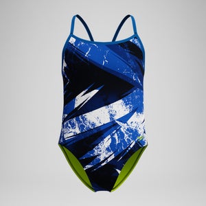 Girls Bolted Flyback One Piece Blue