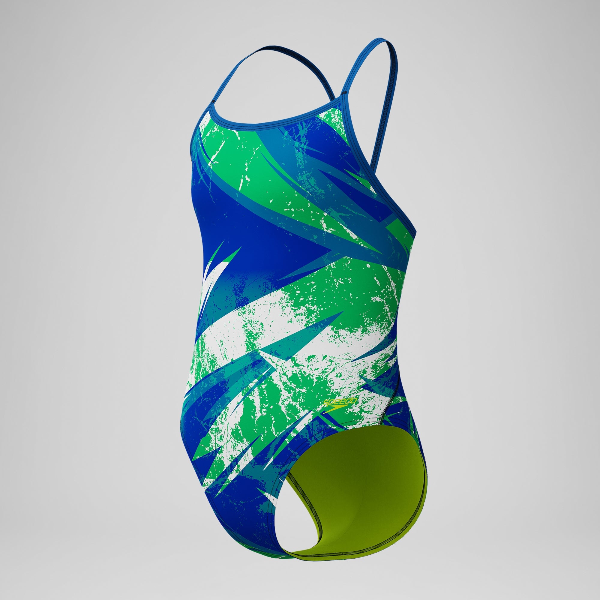 Girls Bolted Flyback One Piece Blue/Green