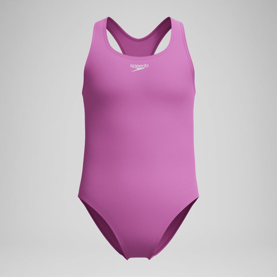 Girls Solid Racerback One Piece Pink