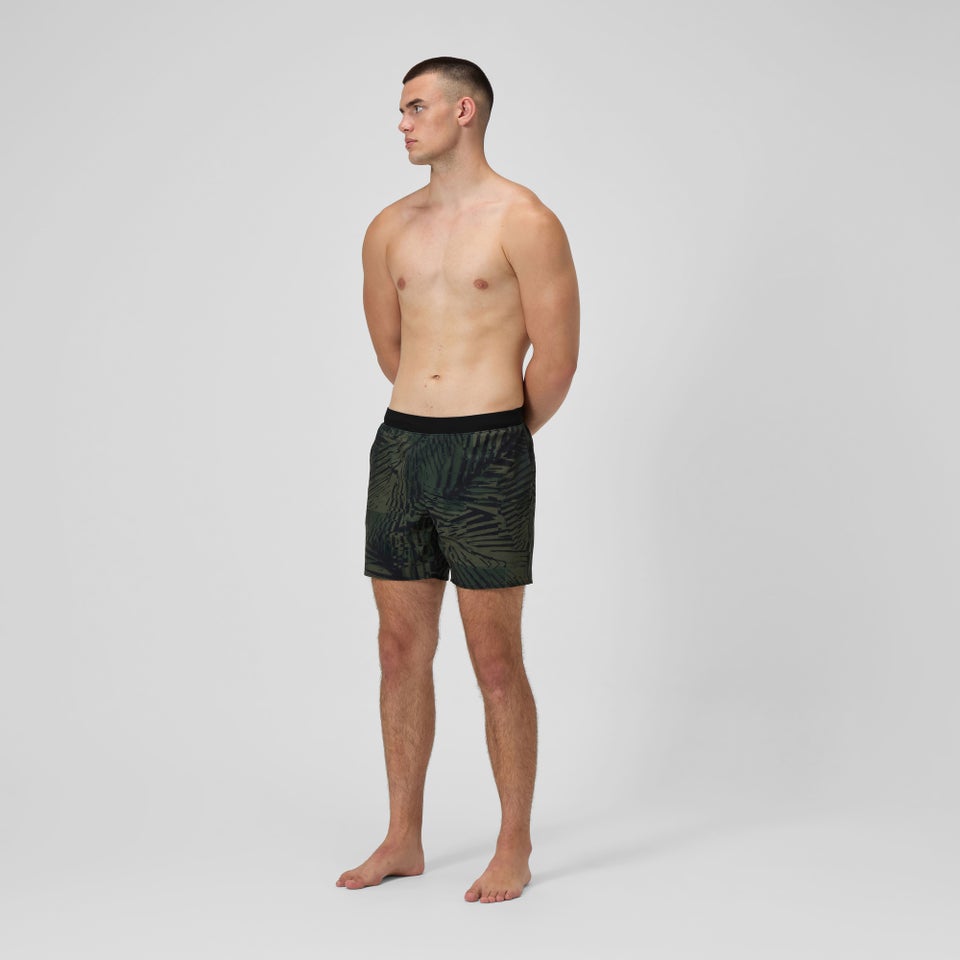 Lookout Bedruckte Badeshorts 40 cm Grün für Herren
