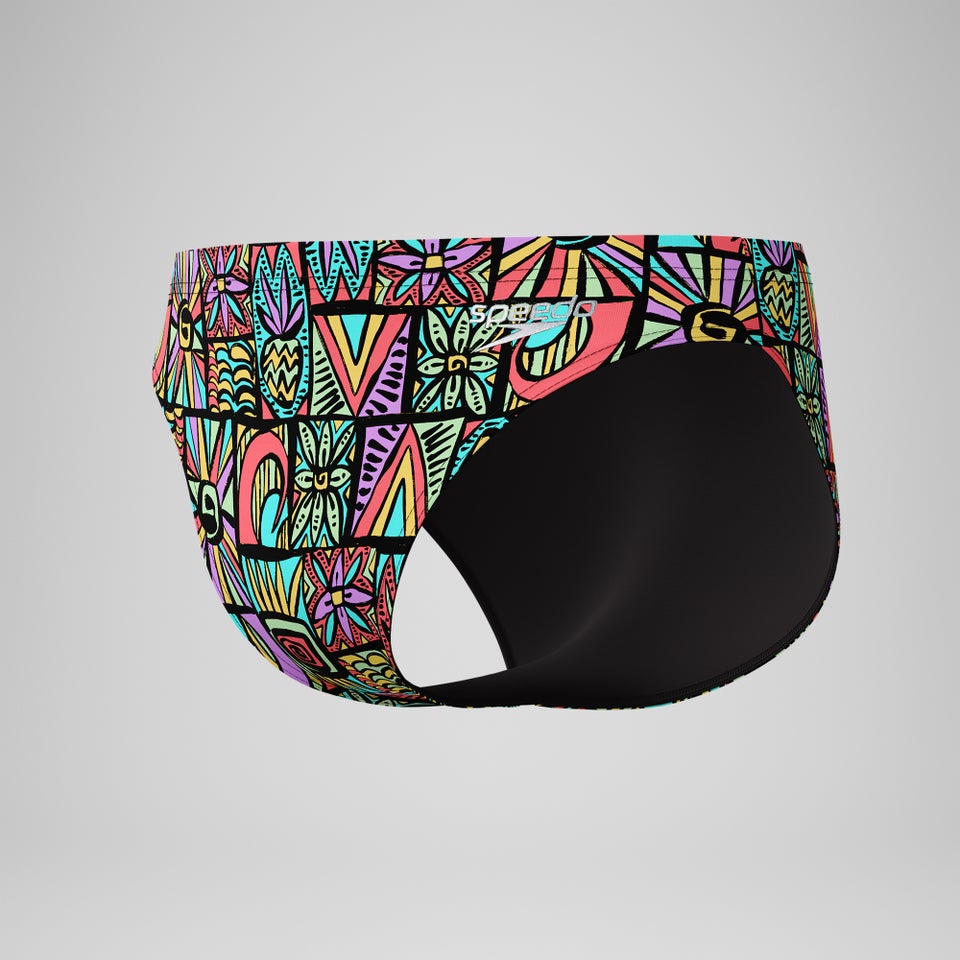 Beachstar Badehose 5 cm Schwarz/Orange für Herren