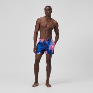 Men's Print Redondo Edge Volley 16" Swim Trunks Blue/Pink