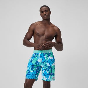 Bondi Bedruckte Badeshorts 50 cm Türkis/Blau für Herren