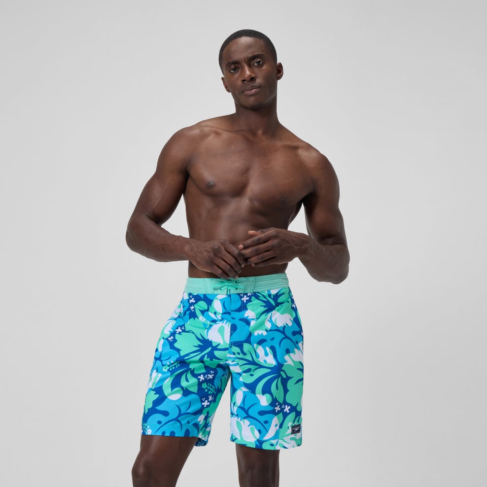 Men's Printed 20'' Bondi Swim Shorts Turquoise/Blue