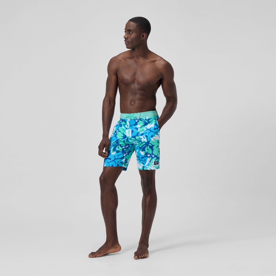 Men's Printed 20'' Bondi Swim Shorts Turquoise/Blue