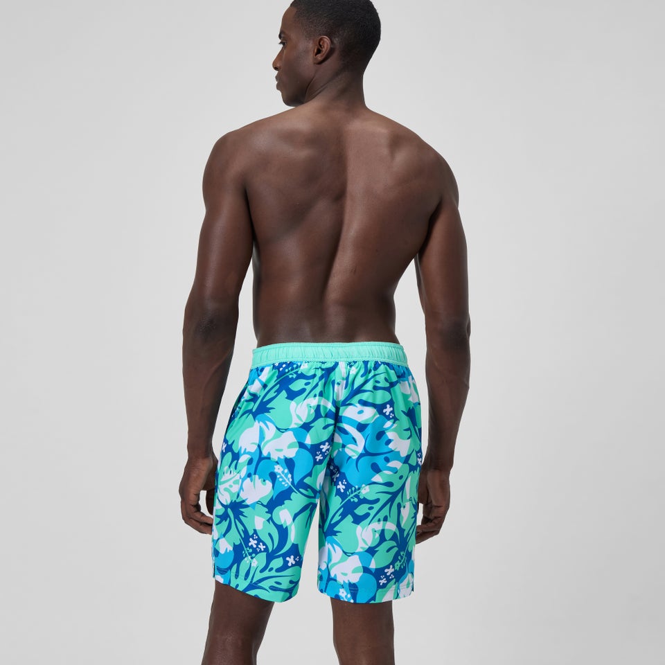 Men's Printed 20'' Bondi Swim Shorts Turquoise/Blue