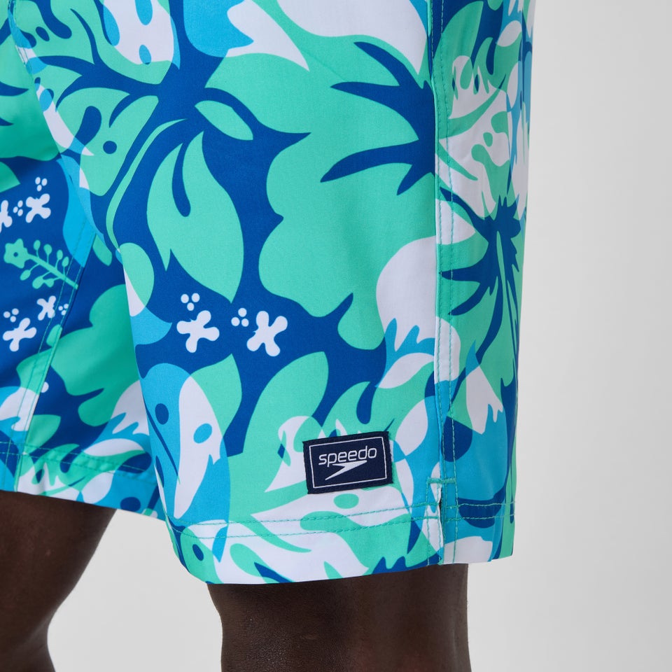 Men's Printed 20'' Bondi Swim Shorts Turquoise/Blue