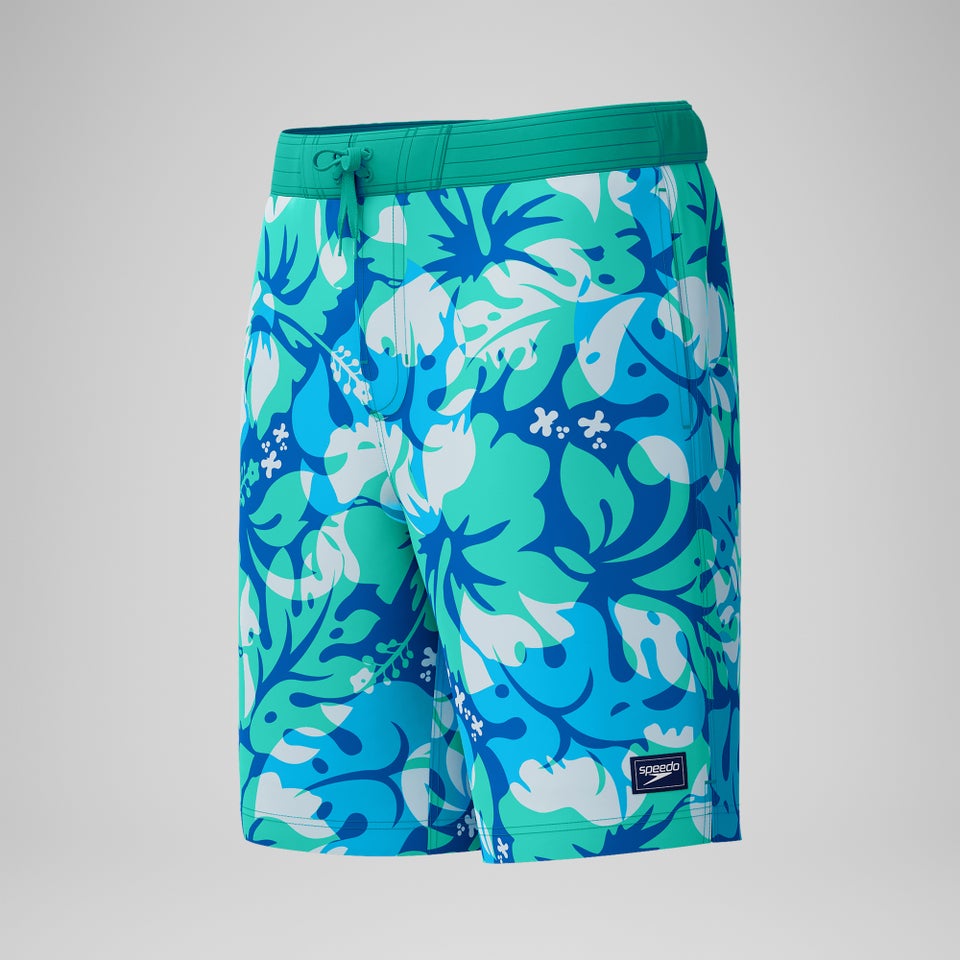 Men's Printed 20'' Bondi Swim Shorts Turquoise/Blue