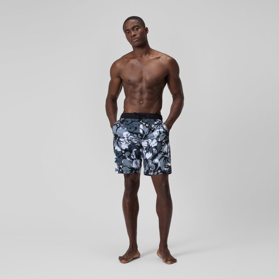 Men's Print Bondi Boardshort 20" Black/Gray