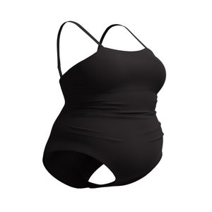 SPEEDO PLUS SOLID SHIRRED 1 PC BLACK